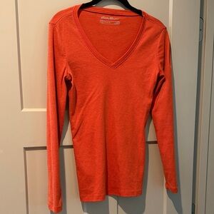 Eddie Bauer Women's Vivid Orange Long Sleeve Top